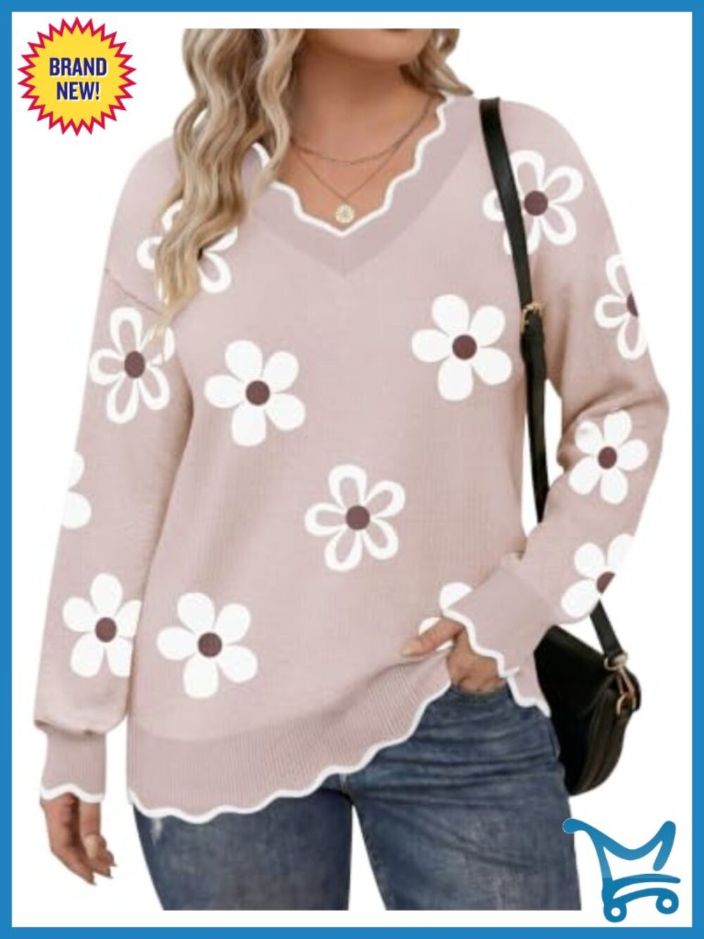 Plus Size Long Sleeve V-Neck Pullover Sweater Lightweight Knit Fall Top